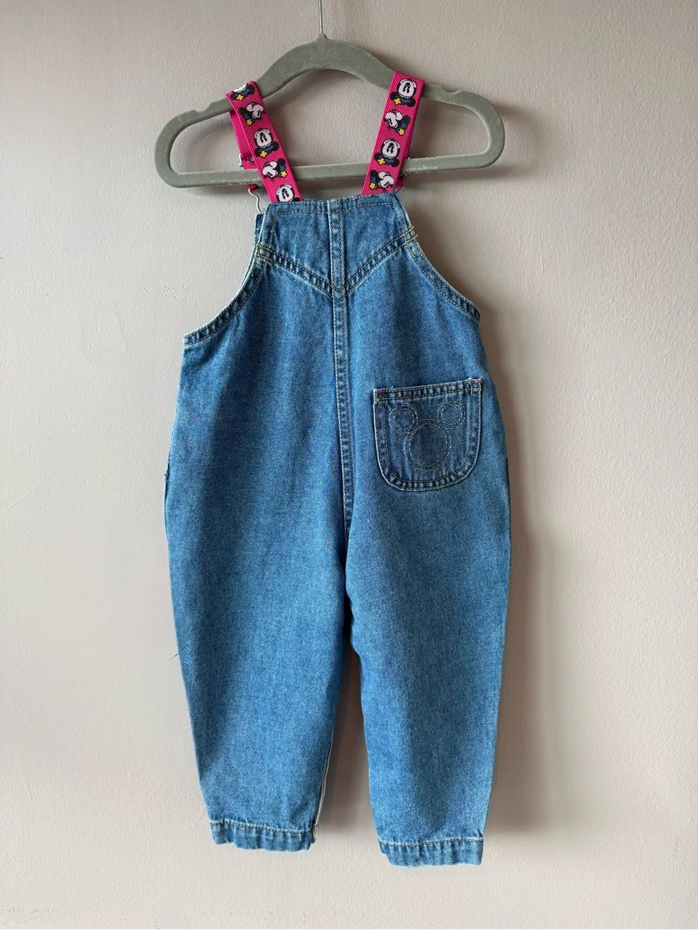 Vintage 90s Baby Mickey & Co. Embroidered Classic Original Minnie Overalls 18M